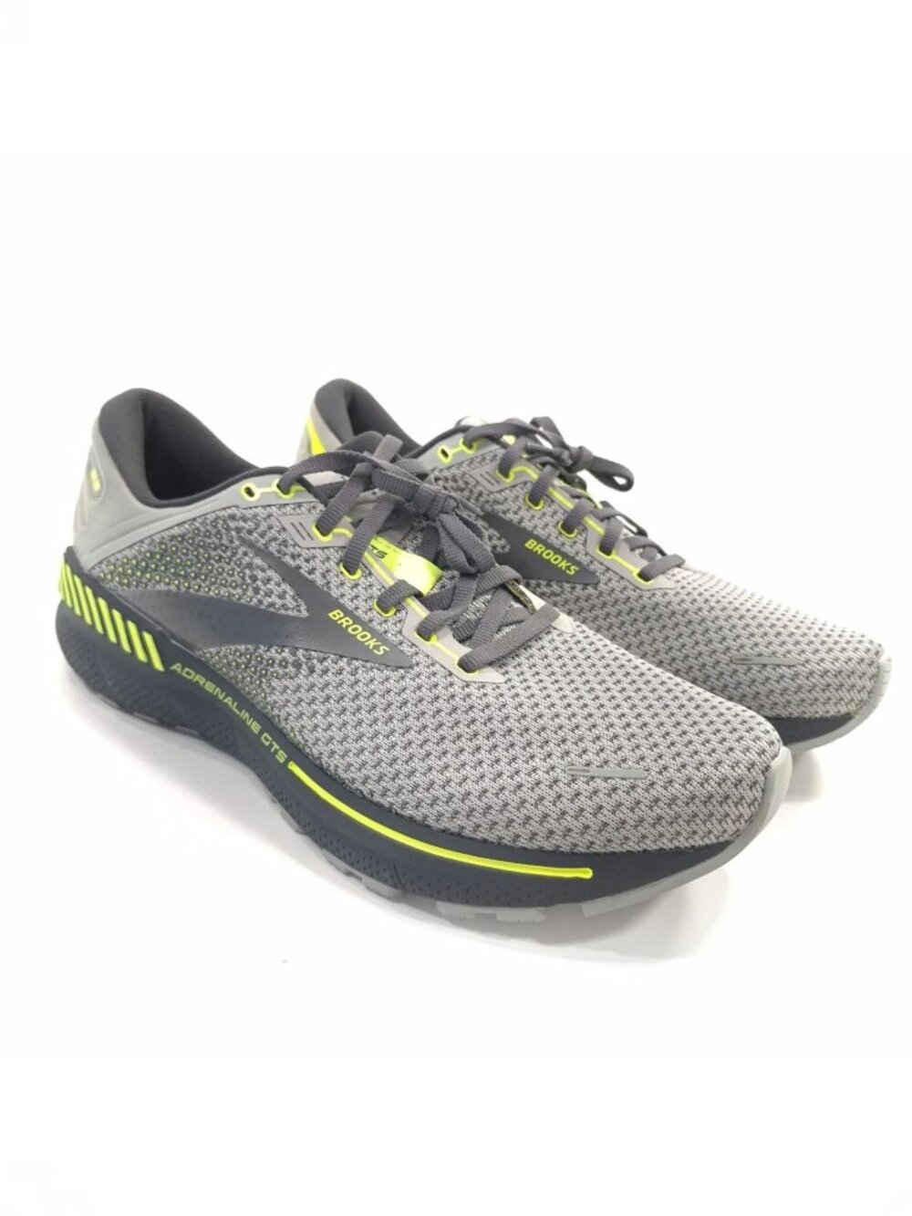 BROOKS Mens Adrenaline GTS 22 Supportive Running Shoe Gray/Pearl-Nightlife Sz 12